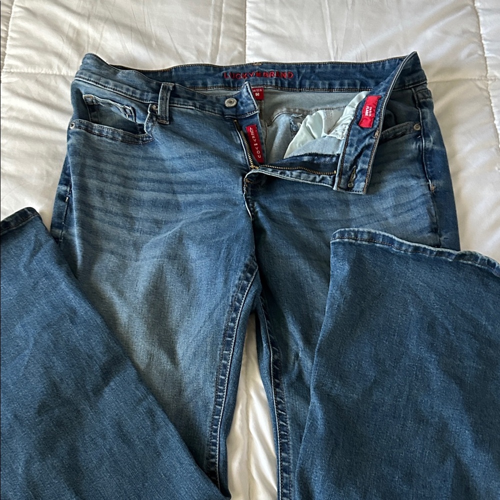 Lucky Brand Women's Straight Leg Blue Jeans - Picture 1 of 4